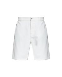 Balmain White Denim Shorts for men
