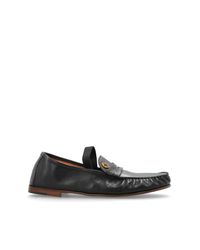 Versace Black "Guanto" Loafers Shoes