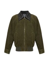 Bottega Veneta Green Leather Jacket for men