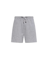 The Attico Gray Shorts With Logo