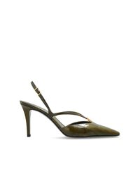 Fendi Metallic Heeled Shoes 'F Fold'