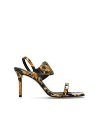 Versace Jeans Couture White Heeled Sandals