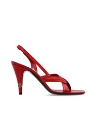 Versace Red Heeled Sandals 'Gianni'