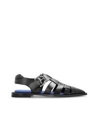 Lanvin Black Leather Sandals for men