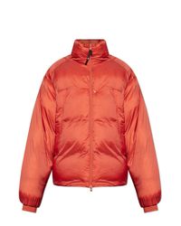 Y-3 Red Down Jacket With A Pattern for men