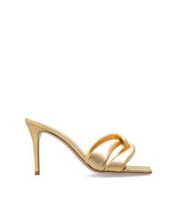 Gianvito Rossi Metallic Heeled Mules Amour