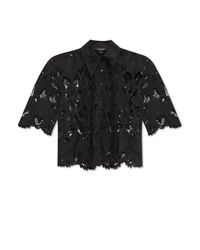 AllSaints Black 'Charli'Lace Shirt