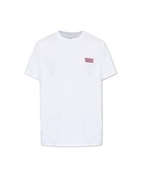 American Vintage White T-Shirt With Printed Logo for men