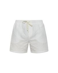 Balmain White Swim Shorts for men