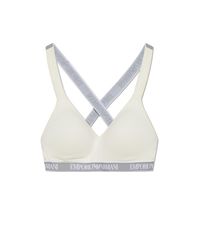 Emporio Armani White Cotton Bra