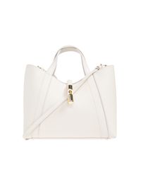 Furla White "Goccia Small" Shopper Bag