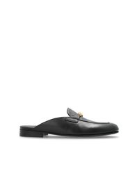 Versace Black Slides With An Applique