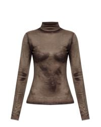Acne Brown Top With A Velvety Finish