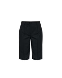 Dolce & Gabbana Black Creased Shorts