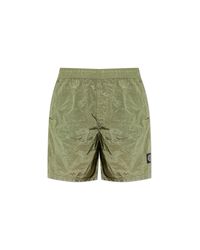 Stone Island Green Swim Shorts for men