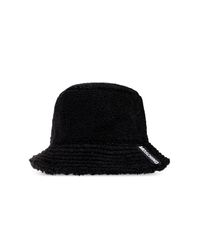 Moschino Black Hat With Logo