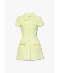 Self-Portrait Yellow Tweed Dress