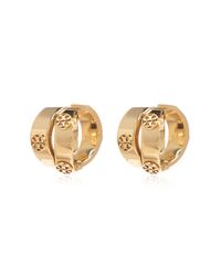 Tory Burch Metallic Earrings With Logo