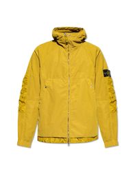 Stone Island Yellow Jacket With Logo for men