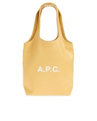A.P.C. Yellow 'Ninon Small' Shopper Bag