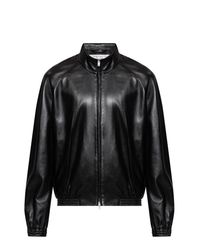 Acne Black Leather Jacket for men