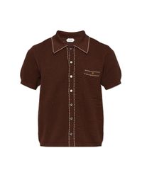 Versace Brown Short-Sleeved Cardigan for men
