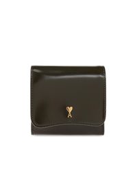 AMI Black Leather Wallet