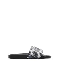 Moncler White Rubber 'Basile' Slides for men