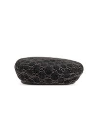Gucci Black Denim Beret,