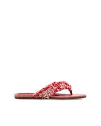 Jimmy Choo Red 'Bay' Slides