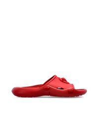 Versace Red Rubber Flip-Flops With Medusa Head for men