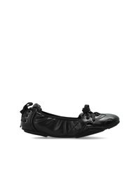 Acne Black Leather Ballet Flats