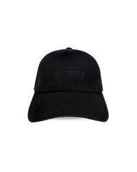Balmain Black Wool Baseball Cap for men