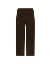 Homme Plissé Issey Miyake Brown Pleated Trousers for men