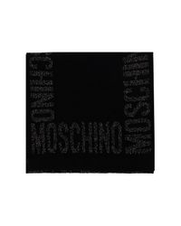 Moschino Black Scarf With Lurex Thread