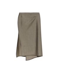 Victoria Beckham Gray Asymmetrical Skirt With Slits