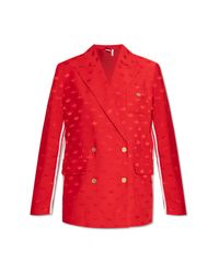 Adidas Originals Red Blazer With Monogram