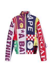 A Bathing Ape Red Patterned Cardigan for men