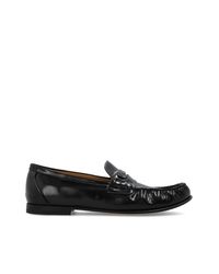 Fendi Black Leather Loafers for men