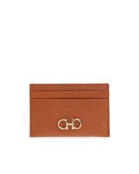 Ferragamo Brown Leather Card Holder