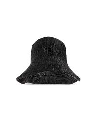 Anine Bing Black Straw Hat 'Cabana'