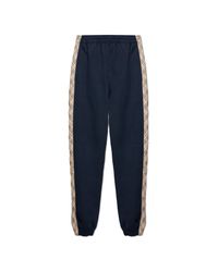 Burberry Blue Sweatpants With Side Stripes for men