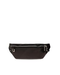 Rick Owens Black Leather 'Geo Bumbag'