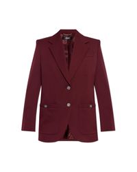Versace Red Blazer With Appliqués On The Pockets