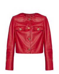 Versace Red Leather Jacket
