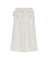 Fabiana Filippi White Pleated Trousers