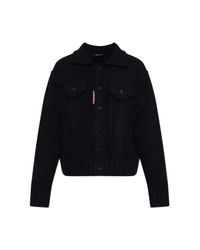 DSquared² Black Cardigan With Pockets for men