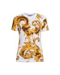 Versace Jeans Couture Metallic T-Shirt With 'Barocco' Pattern