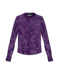 DSquared² Purple Transparent Shirt With Decorative Pattern