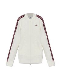 Adidas Originals White Sweater With Decorative Knit